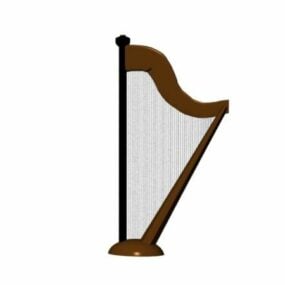 Model 3D Celtic Harp