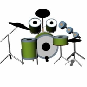 Drum Set Instrument Collection 3d model