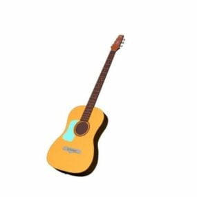 Guitar Instrument With Stand 3d model