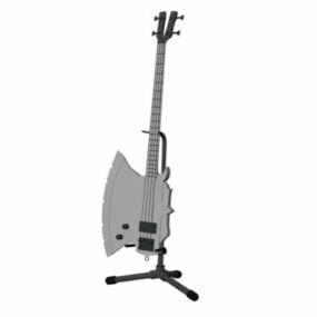 Model 3d Gitar Bass Kapak