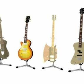 जैज़ बास इलेक्ट्रिक बास गिटार 3डी मॉडल