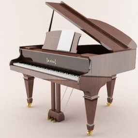Modelo 3D de piano de cauda tradicional