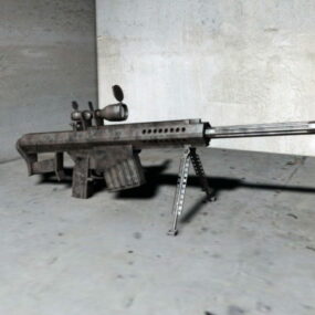 Model 3d Senapan Sniper Jarak Jauh