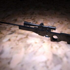 Schwarzes Scharfschützengewehr 3D-Modell