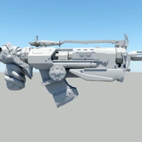 3D model sci-fi pistole