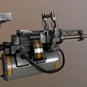 Model 3D pistoletu Vulcan Gatling