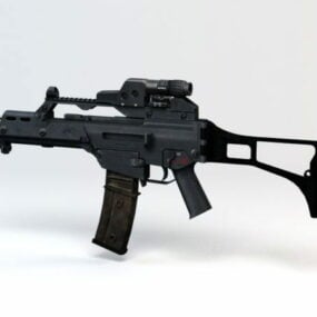 H&k G36c -kivääri 3d-malli
