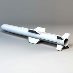 Modello 3d di arma missilistica