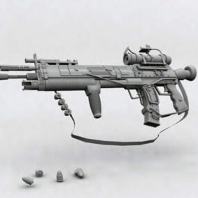 Modello 3d del fucile d'assalto tattico