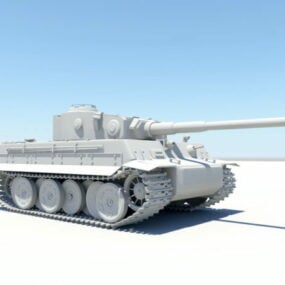WW2 Tiger Ii Tank 3d-modell