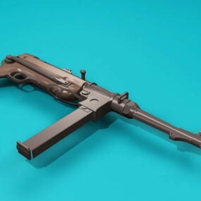 Nazi-Tyskland Mp38 maskinpistol 3d-modell