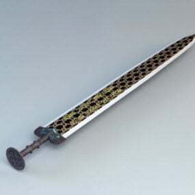 Model 3D brązowego miecza