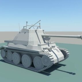 نموذج دبابة عتيقة ثلاثية الأبعاد