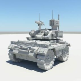 Véhicule robotique armé modèle 3D