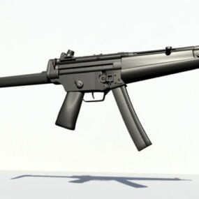 Modelo 3d de rifle de assalto submetralhadora