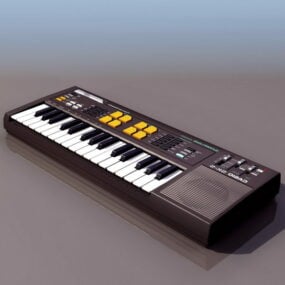 इलेक्ट्रॉनिक कीबोर्ड संगीत वाद्ययंत्र 3डी मॉडल