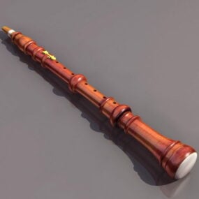 Modello 3d del clarinetto in legno