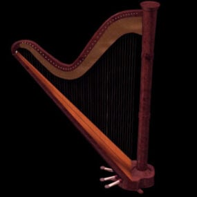 Modelo 3d de harpa de arco