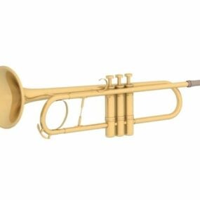 Messing trompet 3d-modell