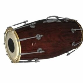 Indian Naal Drum 3d-model
