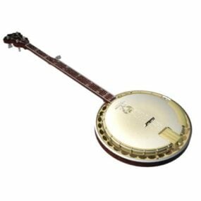 Banjo Bluegrass de 5 cuerdas modelo 3d