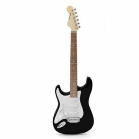 Modello 3d della chitarra elettrica Fender Stratocaster