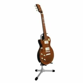 Electric Guitar On Stand 3d-malli