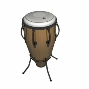 Modelo 3d de tambor em forma de barril