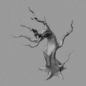 Dibujos animados de árbol muerto modelo 3d