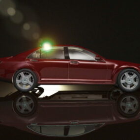 Červený 3D model auta Mercedes-benz