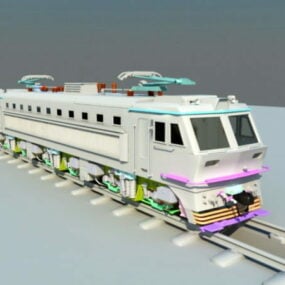 Model 3D silnika lokomotywy elektrycznej