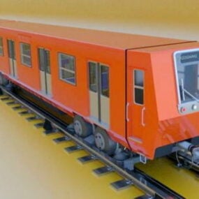 Vintage ånglok tåg 3d-modell