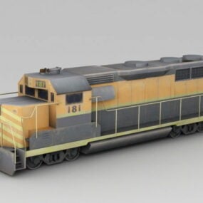 Modello 3d del treno del serbatoio dell'olio