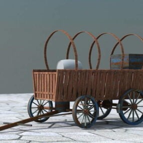 Vieux chariot modèle 3D