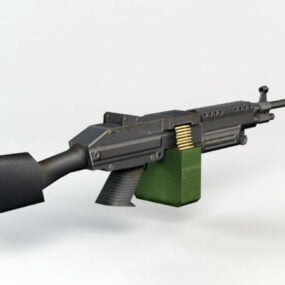 M249 Melihat Senapan Mesin model 3d