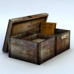 老式弹药盒3d模型