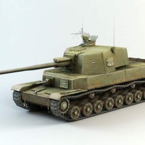 Тривимірна модель середнього танка Chi-ri Type 5