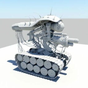 3д модель научно-фантастического робота-танка
