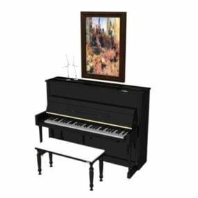 나무 직립 피아노 3d 모델