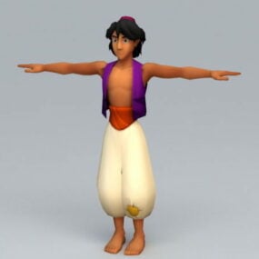 Personnage Disney Aladdin modèle 3D