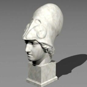 Busto de estatua de Atenea modelo 3d