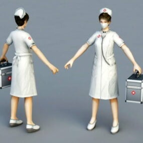 Mujer doctora modelo 3d