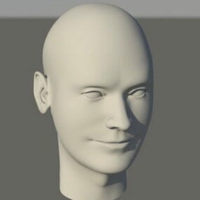 Model 3D głowy młodego mężczyzny