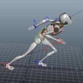 Humanoid Robot Rig 3d-modell