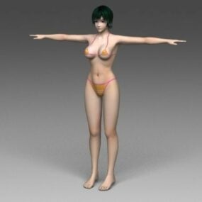비키니 수영복 여자 3d 모델