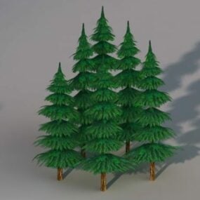 Metasequoia-Bäume 3D-Modell