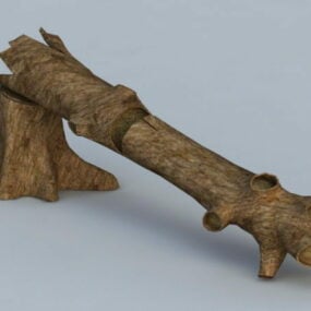 Modello 3d del tronco caduto