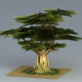 우뚝 솟은 오크 나무 3d 모델