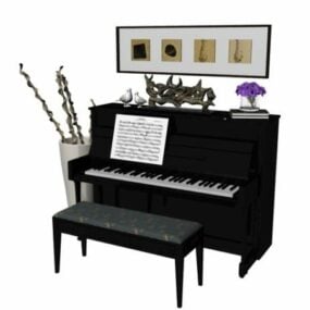 Salle de piano droit modèle 3D
