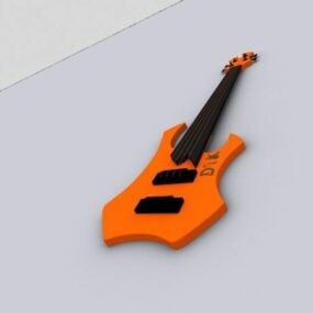 Modelo 3d de guitarra elétrica legal
